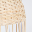 GloboStar® LUCIA 01725 Boho Κρεμαστό Φωτιστικό Πλέγμα Μονόφωτο 1 x E27 IP20 Μπεζ Ξύλο - Μ40 x Π40 x Y34cm