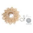 GloboStar® MINORCA 01730 Boho Κρεμαστό Φωτιστικό Ανάρτηση Μονόφωτο 1 x E27 IP20 Μπεζ Ξύλο - Μ35 x Π35 x Y23cm