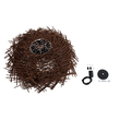 GloboStar® MINORCA 01734 Boho Κρεμαστό Φωτιστικό Ανάρτηση Μονόφωτο 1 x E27 IP20 Καφέ Ξύλο - Μ60 x Π60 x Y35cm