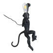 GloboStar® APES 01804 Μοντέρνο Επιτοίχιο Φωτιστικό Απλίκα Μονόφωτο 1 x E27 IP20 Μαύρο Πλαστικό - Μ34 x Π31 x Υ61cm