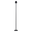 GloboStar® NEGA 60477 Μοντέρνο Επιδαπέδιο Φωτιστικό LED 2.2W 154lm 360° DC 5V Επαναφορτιζόμενο με Μπαταρία Li-ion 4000mAh - Διακόπτη Αφής - Θερμό Λευκό 2700K - Dimmable - D10 x H135cm - Μαύρο - 2 Years Warranty