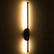 GloboStar® HARLEM 61331 Φωτιστικό Τοίχου - Απλίκα Design LED CCT 9W 1080lm 120° AC 220-240V - Εναλλαγή Φωτισμού μέσω Διακόπτη On/Off All In One Ψυχρό 6000k+Φυσικό 4500k+Θερμό 2700k Μ5 x Π4 x Υ60cm - Μαύρο - 3 Years Warranty