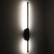GloboStar® HARLEM 61331 Φωτιστικό Τοίχου - Απλίκα Design LED CCT 9W 1080lm 120° AC 220-240V - Εναλλαγή Φωτισμού μέσω Διακόπτη On/Off All In One Ψυχρό 6000k+Φυσικό 4500k+Θερμό 2700k Μ5 x Π4 x Υ60cm - Μαύρο - 3 Years Warranty