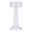 GloboStar® NANNA 76471 Μοντέρνο Επιτραπέζιο Φωτιστικό Πορτατίφ LED 1.5W 105lm 120° DC 5V Επαναφορτιζόμενο με Μπαταρία Li-ion 1800mAh - Διακόπτη Αφής με 3 Εναλλαγές Φωτισμού CCT Θερμό - Φυσικό - Ψυχρό 1500K - 4500K - 6000K Dimmable - D9 x 21cm - Λευκό