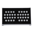 GloboStar® FLOOD-TENA 90222 Προβολέας Wall Washer για Φωτισμό Κτιρίων LED 72W 6120lm 10° DC 24V Αδιάβροχο IP65 L29.8 x W15.5 x H18cm RGBW DMX512 - Ασημί - 3 Years Warranty
