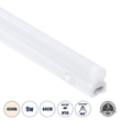 GloboStar® TUBO 60788 Γραμμικό Φωτιστικό Οροφής Linear LED Τύπου T5 Επεκτεινόμενο 9W 882lm 180° AC 220-240V IP20 Πάγκου Κουζίνας με Διακόπτη On/Off Μ60 x Π2.2 x Υ3.5cm Φυσικό Λευκό 4500K - Λευκό - 3 Years Warranty