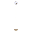 GloboStar® HUDSON 00500 Μοντέρνο Επιδαπέδιο Φωτιστικό Μονόφωτο 1 x E27 IP20 Χρυσό Αλουμίνιο με Λευκό Πλαστικό - Μ20 x Π20 x Υ177cm