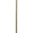 GloboStar® HUDSON 00500 Μοντέρνο Επιδαπέδιο Φωτιστικό Μονόφωτο 1 x E27 IP20 Χρυσό Αλουμίνιο με Λευκό Πλαστικό - Μ20 x Π20 x Υ177cm