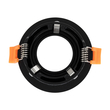 GloboStar® OMICRON 60631 Χωνευτό Στρόγγυλο Σποτ Οροφής για Λάμπα MR16/GU10 - IP20 - Χυτό Αλουμίνιο - Φ8.5 x Υ3cm - Μαύρο - 5 Years Warranty