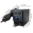 GloboStar® 79972 Ψηφιακός Σταθμός Συγκόλλησης 2in1 με Ψηφιακή Οθόνη - Κολλητήρι - Πιστόλι Θερμού Αέρα Hot Air Soldering Welding Gun και PID Προγραμματιζόμενο Σύστημα Ελέγχου Θερμοκρασίας - 1200W