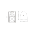 GloboStar® FDB ES104WT 98001 Facilities Speaker - Παθητικό Ηχείο Εγκαταστάσεων Επιτοίχιο με Μετασχηματιστή 100V & 16Ω - 40W RMS (160W Peak) - 1 x 4 Inches LF & 1 x 0.8 Inches HF - Αδιάβροχο IP65 - Λευκό - Μ14.1 x Π17 x Υ23cm - Ζεύγος