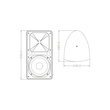 GloboStar® FDB ES108BT 98004 Facilities Speaker - Παθητικό Ηχείο Εγκαταστάσεων Επιτοίχιο με Μετασχηματιστή 100V & 16Ω - 150W RMS (600W Peak) - 1 x 8 Inches LF & 1 x 1 Inches HF - Αδιάβροχο IP65 - Μαύρο - Μ24 x Π28.5 x Υ45cm