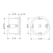 GloboStar® FDB C600T 98012 Facilities Speaker - Παθητικό Ηχείο Εγκαταστάσεων Χωνευτό Οροφής με Μετασχηματιστή 100V & 8Ω - 40W RMS (80W Peak) - 1 x 6 Inches LF & 1 x 1 Inches HF -  IP20 - Λευκό - Φ24 x Υ15.3cm
