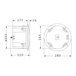 GloboStar® FDB C800T 98013 Facilities Speaker - Παθητικό Ηχείο Εγκαταστάσεων Χωνευτό Οροφής με Μετασχηματιστή 100V & 8Ω - 50W RMS (100W Peak) - 1 x 8 Inches LF & 1 x 1 Inches HF -  IP20 - Λευκό - Φ28 x Υ19.1cm