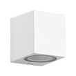 GloboStar® BURANO 60611 Φωτιστικό Τοίχου - Απλίκα Αρχιτεκτονικού Φωτισμού Εξωτερικού Χώρου Up or Down Αλουμινίου με Ντουί 1 x GU10 AC 220-240V Αδιάβροχο IP65 Μ8 x Π8 x Υ6.8cm - Λευκό -  5 Years Warranty