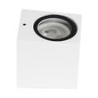GloboStar® BURANO 60611 Φωτιστικό Τοίχου - Απλίκα Αρχιτεκτονικού Φωτισμού Εξωτερικού Χώρου Up or Down Αλουμινίου με Ντουί 1 x GU10 AC 220-240V Αδιάβροχο IP65 Μ8 x Π8 x Υ6.8cm - Λευκό -  5 Years Warranty