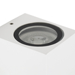 GloboStar® BURANO 60611 Φωτιστικό Τοίχου - Απλίκα Αρχιτεκτονικού Φωτισμού Εξωτερικού Χώρου Up or Down Αλουμινίου με Ντουί 1 x GU10 AC 220-240V Αδιάβροχο IP65 Μ8 x Π8 x Υ6.8cm - Λευκό -  5 Years Warranty
