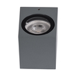 GloboStar® BURANO 60612 Φωτιστικό Τοίχου - Απλίκα Αρχιτεκτονικού Φωτισμού Εξωτερικού Χώρου Up or Down Αλουμινίου με Ντουί 1 x GU10 AC 220-240V Αδιάβροχο IP65 Μ8 x Π8 x Υ6.8cm - Γκρι Ανθρακί -  5 Years Warranty