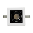 GloboStar® LUMINAR SUPERIOR 60314 Χωνευτό LED Spot Downlight TrimLess 2W 280lm 36° AC 220-240V IP20 Μ4.3 x Π4.3 x Υ4.5cm - Λευκό με Μαύρο Κάτοπτρο - Φυσικό Λευκό 4500K - Bridgelux High Lumen Chip Gen2 - TÜV Certified Driver - 5 Years Warranty