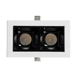 GloboStar® LUMINAR SUPERIOR 60317 Χωνευτό LED Spot Downlight TrimLess 4W 540lm 36° AC 220-240V IP20 Μ7.5 x Π4.3 x Υ4.5cm - Λευκό με Μαύρο Κάτοπτρο - Θερμό Λευκό 2700K - Bridgelux High Lumen Chip Gen2 - TÜV Certified Driver - 5 Years Warranty