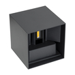 GloboStar® AXIS-S 60564 Φωτιστικό Τοίχου - Απλίκα Αρχιτεκτονικού Φωτισμού Εσωτερικού/Εξωτερικού Χώρου Up & Down LED 10W 1200lm 10 έως 60° AC 220-240V Αδιάβροχο IP65 Μ10 x Π10 x Υ10cm - Φυσικό Λευκό 4500K - Γκρι Ανθρακί- Bridgelux Chip - 3 Years Warranty