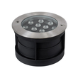 GloboStar® UNDERWATER-GUNE 90405 Υποβρύχιο Χωνευτό Φωτιστικό Σποτ Ειδικό για Σιντριβάνια LED 12W 1200lm 15° DC 24V Αδιάβροχο IP68 Φ18 x Υ11.2cm Ψυχρό Λευκό 6000K - Ανοξείδωτο Ατσάλι - 3 Χρόνια Εγγύηση