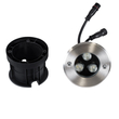 GloboStar® UNDERWATER-JULIA 90564 Υποβρύχιο Χωνευτό Φωτιστικό Σποτ Ειδικό για Σιντριβάνια LED 3W 255lm 15° DC 24V Αδιάβροχο IP68 Φ10 x Υ7.5cm RGBW DMX512 - Ανοξείδωτο Ατσάλι - 3 Years Warranty