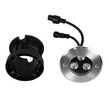 GloboStar® UNDERWATER-JULIA 90564 Υποβρύχιο Χωνευτό Φωτιστικό Σποτ Ειδικό για Σιντριβάνια LED 3W 255lm 15° DC 24V Αδιάβροχο IP68 Φ10 x Υ7.5cm RGBW DMX512 - Ανοξείδωτο Ατσάλι - 3 Years Warranty