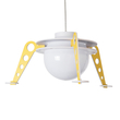 GloboStar® UFO 61581 Παιδικό Κρεμαστό Φωτιστικό Φιγούρα Μονόφωτο 1 x E27 IP20 Κίτρινο, Μπλε & Λευκό Πλαστικό - Μ58 x Π58 x Υ24cm