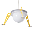 GloboStar® UFO 61581 Παιδικό Κρεμαστό Φωτιστικό Φιγούρα Μονόφωτο 1 x E27 IP20 Κίτρινο, Μπλε & Λευκό Πλαστικό - Μ58 x Π58 x Υ24cm