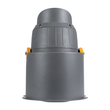 GloboStar® FLOOD-SIMA 90493 Κινούμενος Προβολέας - Σποτ Φωτισμού Wall Washer με Αντιθαμβωτική Γρίλια για Φωτισμό Κτιρίων LED 24W 2160lm 30° DC 24V Αδιάβροχο IP67 Μ14.5 x Π24.2 x Υ22.5cm Θερμό Λευκό 2700K - Γκρι Ανθρακί - 3 Years Warranty