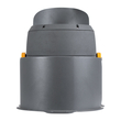 GloboStar® FLOOD-SIMA 90498 Κινούμενος Προβολέας - Σποτ Φωτισμού Wall Washer με Αντιθαμβωτική Γρίλια για Φωτισμό Κτιρίων LED 60W 5100lm 30° DC 24V Αδιάβροχο IP67 Μ29 x Π24 x Υ28.5cm RGBW DMX512 - Γκρι Ανθρακί - 3 Years Warranty