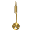 GloboStar® GOOSE 60880 Μοντέρνο Φωτιστικό Τοίχου - Απλίκα Ξενοδοχείου Bed Side LED 3W 300lm 36° AC 220-240V - Reading Light - Μ6.5 x Π15 x Υ24.5cm - Φυσικό Λευκό 4500K - Χρυσό Βούρτσας - 3 Xρόνια Εγγύηση