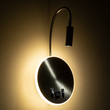 GloboStar® GOOSE 60884 Μοντέρνο Φωτιστικό Τοίχου - Απλίκα Ξενοδοχείου Bed Side LED 6W 600lm 36° & 360° AC 220-240V - Reading Light & 360° Κρυφός Φωτισμός - Φορτιστής USB 3A - Μ15.5 x Π15 x Υ30.5cm - Φυσικό Λευκό 4500K - Ασημί Νίκελ - 3 Xρόνια Εγγύηση