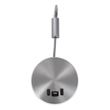GloboStar® GOOSE 60884 Μοντέρνο Φωτιστικό Τοίχου - Απλίκα Ξενοδοχείου Bed Side LED 6W 600lm 36° & 360° AC 220-240V - Reading Light & 360° Κρυφός Φωτισμός - Φορτιστής USB 3A - Μ15.5 x Π15 x Υ30.5cm - Φυσικό Λευκό 4500K - Ασημί Νίκελ - 3 Xρόνια Εγγύηση