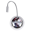 GloboStar® GOOSE 60884 Μοντέρνο Φωτιστικό Τοίχου - Απλίκα Ξενοδοχείου Bed Side LED 6W 600lm 36° & 360° AC 220-240V - Reading Light & 360° Κρυφός Φωτισμός - Φορτιστής USB 3A - Μ15.5 x Π15 x Υ30.5cm - Φυσικό Λευκό 4500K - Ασημί Νίκελ - 3 Xρόνια Εγγύηση