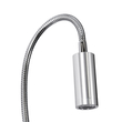 GloboStar® GOOSE 60884 Μοντέρνο Φωτιστικό Τοίχου - Απλίκα Ξενοδοχείου Bed Side LED 6W 600lm 36° & 360° AC 220-240V - Reading Light & 360° Κρυφός Φωτισμός - Φορτιστής USB 3A - Μ15.5 x Π15 x Υ30.5cm - Φυσικό Λευκό 4500K - Ασημί Νίκελ - 3 Xρόνια Εγγύηση