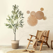 GloboStar® Artificial Garden KALYMNOS 20331 Διακοσμητικό Πλεκτό Καλάθι - Κασπώ Γλάστρα - Flower Pot Μπεζ με Καφέ Φ32cm x Υ28cm