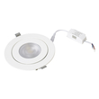 GloboStar® LEXIS JOINT 60988 Χωνευτό LED Κινούμενο Spot Downlight 12W 1200lm 45° AC 220-240V IP44 Φ15.8cm x Υ4.1cm - Στρόγγυλο - Λευκό - Φυσικό Λευκό 4500K - Bridgelux Chip - TÜV Certified Driver - 5 Years Warranty