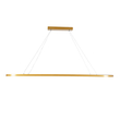 GloboStar® BOLIVAR 61274 Κρεμαστό Φωτιστικό Οροφής Design LED CCT 54W 6210lm 300° AC 220-240V - Εναλλαγή Φωτισμού μέσω Τηλεχειριστηρίου All In One Ψυχρό 6000k+Φυσικό 4500k+Θερμό 2700k Dimmable Μ120 x Π30 x Υ2cm - Χρυσό Βούρτσας - 3 Years Warranty