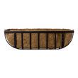 GloboStar® Artificial Garden OINOUSSES 20481 Επιτοίχιο Κασπώ Γλάστρα - Flower Pot από Φλοιό Καρύδας Καφέ Μ61cm x Π19cm x Υ18cm