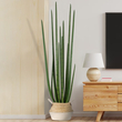 GloboStar® Artificial Garden KIMOLOS 20311 Διακοσμητικό Πλεκτό Καλάθι - Κασπώ Γλάστρα - Flower Pot Μπεζ με Λευκό Φ29cm x Υ30cm