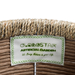 GloboStar® Artificial Garden AMORGOS 20337 Διακοσμητικό Πλεκτό Καλάθι - Κασπώ Γλάστρα - Flower Pot Μπεζ με Καφέ Φ25cm x Υ21cm
