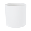 GloboStar® Artificial Garden KASOS 20445 Πήλινο Κεραμικό Κασπώ Γλάστρα - Flower Pot Λευκό με Χρυσό Φ20cm x Υ20cm