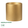 GloboStar® Artificial Garden CHANIA 20453 Πήλινο Κεραμικό Κασπώ Γλάστρα - Flower Pot Χρυσό Φ15cm x Υ15cm