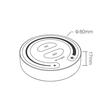 GloboStar® 71403 FUT087-B Mi-Light Ασύρματο Χειριστήριο Αφής RF 2.4Ghz για όλα τα Μονόχρωμα Mi-BOXER Controller DC 3V 2 x AAA - IP20 Μαύρο Φ8 x Υ1.8cm - 5 Years Warranty