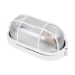 GloboStar® BOATLIGHT 61582 Vintage Industrial Φωτιστικό Τοίχου - Απλίκα - Καραβοχελώνα Εξωτερικού Χώρου Μονόφωτο 1 x E27 AC220-240V Αδιάβροχο IP65 - Σώμα Αλουμινίου & Tempered Glass - Μ21 x Π10.4 x Υ9cm - Λευκό - Οβάλ - 5 Years Warranty