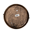 GloboStar® BOATLIGHT 61590 Vintage Industrial Φωτιστικό Τοίχου - Απλίκα - Καραβοχελώνα Εξωτερικού Χώρου Δίφωτο 2 x E27 AC220-240V Αδιάβροχο IP65 - Σώμα Αλουμινίου & Tempered Glass - Φ24 x Υ11cm - Αντικέ Μπρονζέ - Στρόγγυλο - 5 Years Warranty