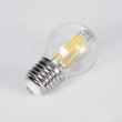 GloboStar® 99004 Λάμπα LED Long Filament E27 G45 Γλομπάκι 4W 400lm 360° AC 220-240V IP20 Φ4.5 x Υ7.5cm Θερμό Λευκό 2700K με Διάφανο Γυαλί - Dimmable - 3 Years Warranty