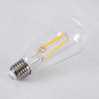 GloboStar® 99016 Λάμπα LED Long Filament E27 ST64 Αχλάδι 8W 800lm 360° AC 220-240V IP20 Φ6.4 x Υ14cm Θερμό Λευκό 2700K με Διάφανο Γυαλί - Dimmable - 3 Years Warranty